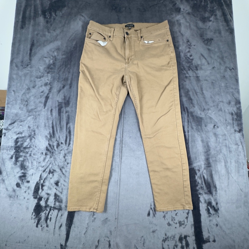 Banana Republic Pants Mens 36x30 Tan Khaki Straight Leg 5-Pocket Twill Trousers